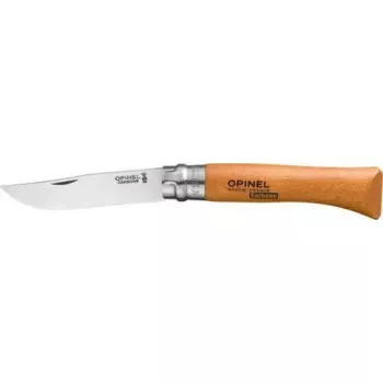Kišeninis peilis Opinel No. 10 su anglinio plieno ašmenimis, medine rankena