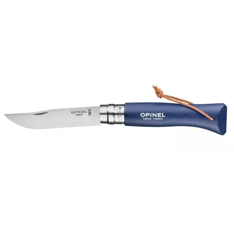 Sulankstomas peilis Opinel N°08 Camper/Scout Blue, ašmenų ilgis 8,5 cm