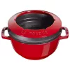 Fondiu rinkinys Staub 18 cm Cherry, apvalus 0,25 L, 187×100 mm, 4,6 kg