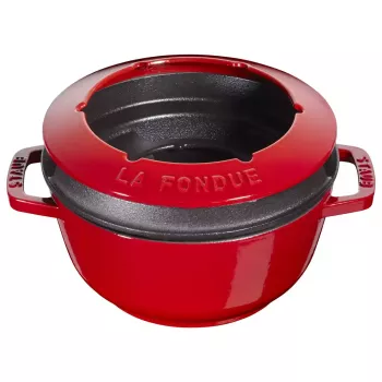 Fondiu rinkinys Staub 18 cm Cherry, apvalus 0,25 L, 187×100 mm, 4,6 kg