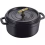 Ketaus apvali kokotė Staub La Cocotte Buster & Punch 24 cm, juoda