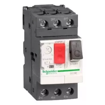 Automatinis jungiklis Schneider Electric GV2ME07 – šiluminė-magnetinė variklio apsauga, IP20, 3 poliai, 45×78.2×89 mm