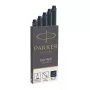Parker 1950385 rašalo šerdys juoda, mėlyna 5 vnt.