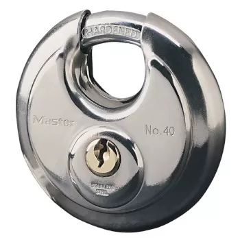 MASTER LOCK 40EURD 70 mm nerūdijančio plieno diskinis spyna su uždaromu lankeliu