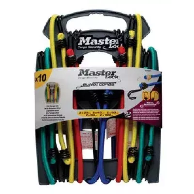 Tampriųjų virvelių rinkinys MASTER LOCK Reverse Twin Wire 10 vnt., įvairiaspalvis