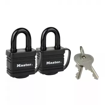 Spynos MASTER LOCK 7804EURT 2 x 40 mm laminuotas plienas juodos