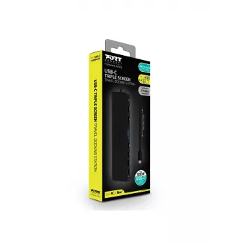 Dokavimo stotelė nešiojamam kompiuteriui Port Designs 901906-W USB 3.2 Gen 2 Type-C juoda