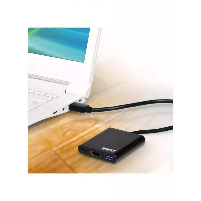 Port Designs 900140 USB-C Mini Dock, HDMI, 4K, 60 W