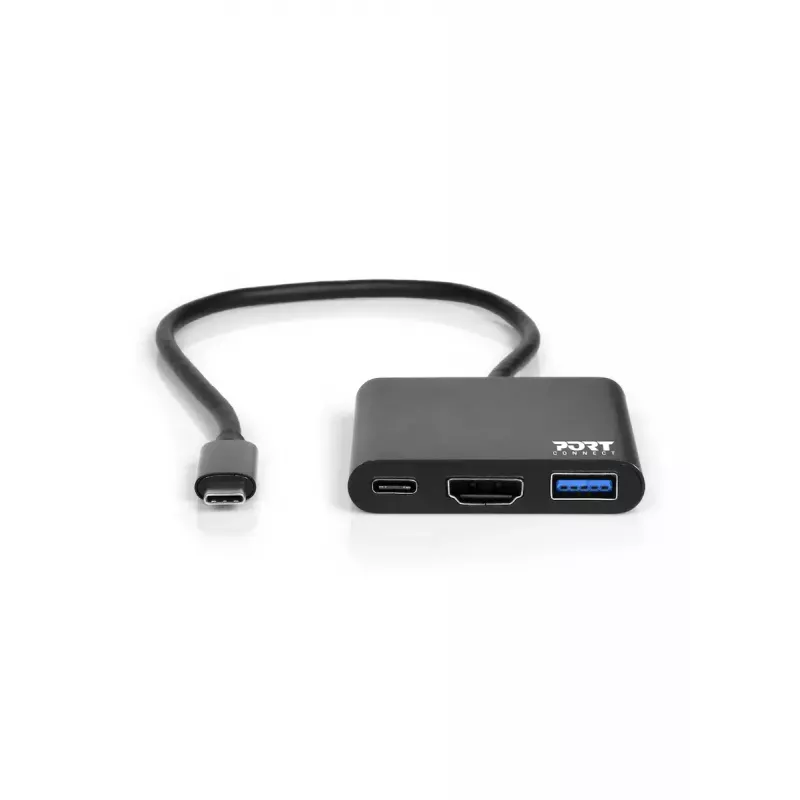 Port Designs 900140 USB-C Mini Dock, HDMI, 4K, 60 W