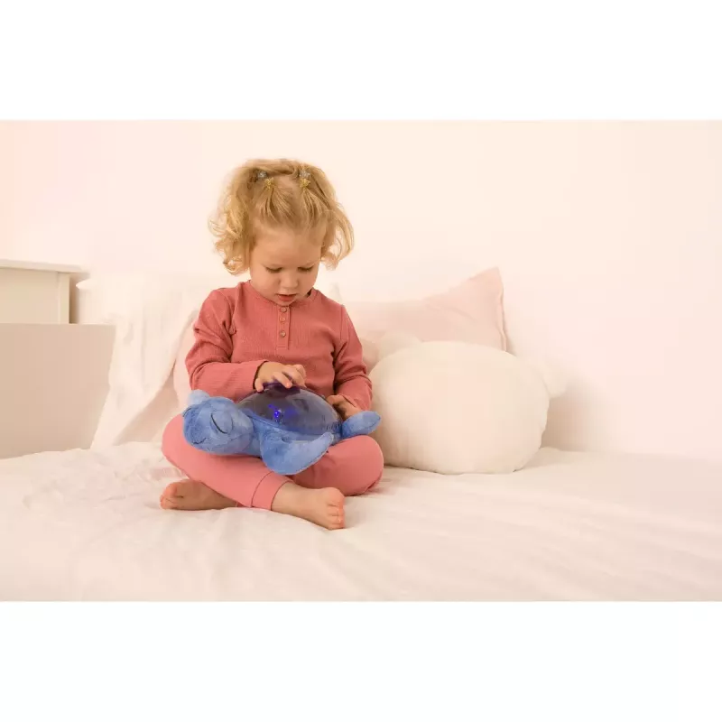 Naktinė lemputė Freestanding Cloud B Tranquil Turtle Blue su automatiniu išjungimu