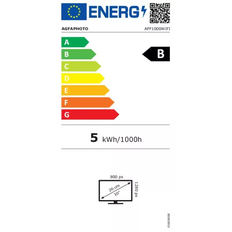 Skaitmeninis nuotraukų rėmelis AgfaPhoto APF1000WIFI 10 colių (25,4 cm) IPS 1280x800 liečiamasis ekranas Wi-Fi 32GB MicroSD USB-C juodas
