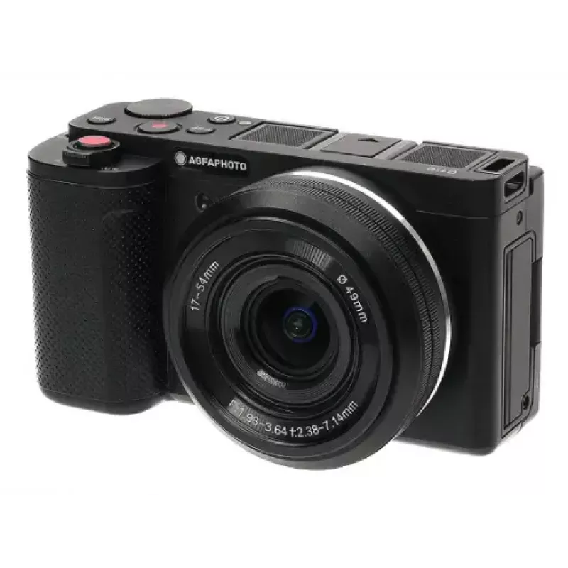 Kompaktiška kamera AgfaPhoto Realishot C110 — 24 MP, 1/3,06 colio CMOS, 3x optinis priartinimas, 4K, „Wi‑Fi“, 2,8 colio jutiklinis ekranas, juoda