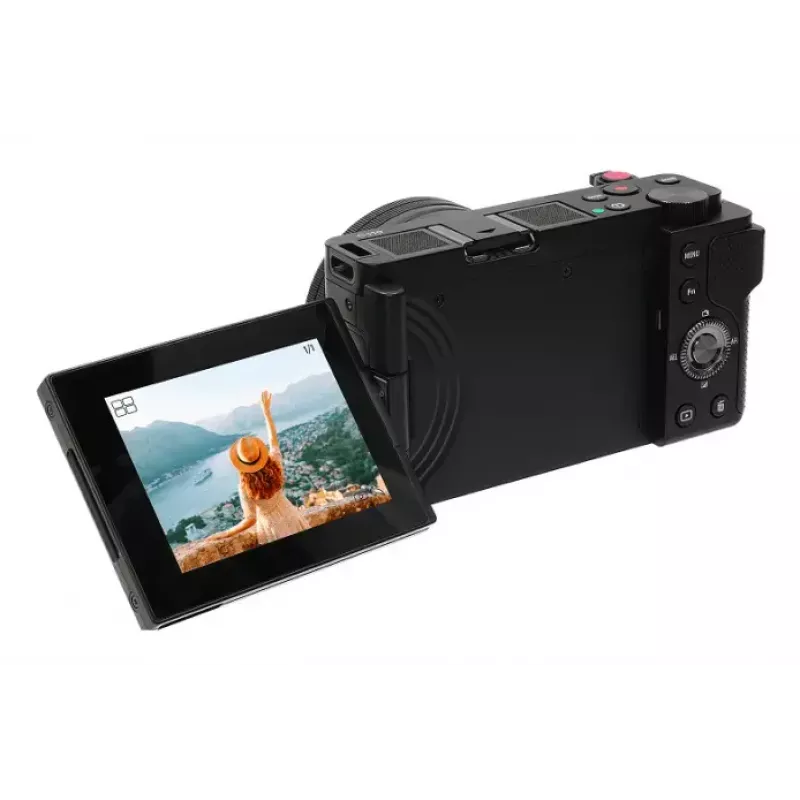 Kompaktiška kamera AgfaPhoto Realishot C110 — 24 MP, 1/3,06 colio CMOS, 3x optinis priartinimas, 4K, „Wi‑Fi“, 2,8 colio jutiklinis ekranas, juoda