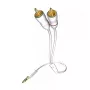 Inakustik 00310005 garso kabelis 5 m 3,5 mm 2 x RCA baltas