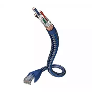 Tinklo kabelis Inakustik 00480301 RJ-45 Cat6 1 m Mėlyna Sidabrinė