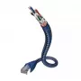 Tinklo kabelis Inakustik 00480301 RJ-45 Cat6 1 m Mėlyna Sidabrinė