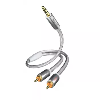 Garso kabelis Inakustik 004100015 1,5 m 3,5 mm 2 x RCA baltas