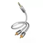 Inakustik 00410005 5 m garso laidas 3,5 mm – 2 x RCA baltas