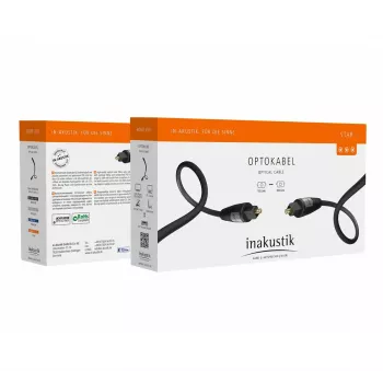 InfiniBand / šviesolaidinis kabelis Inakustik 00312115 1,5 m TOSLINK Juodas