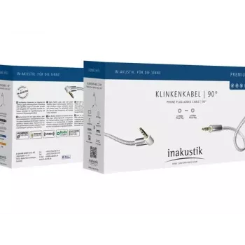 Audio kabelis Inakustik 004104015 1,5 m 3,5 mm sidabrinis baltas