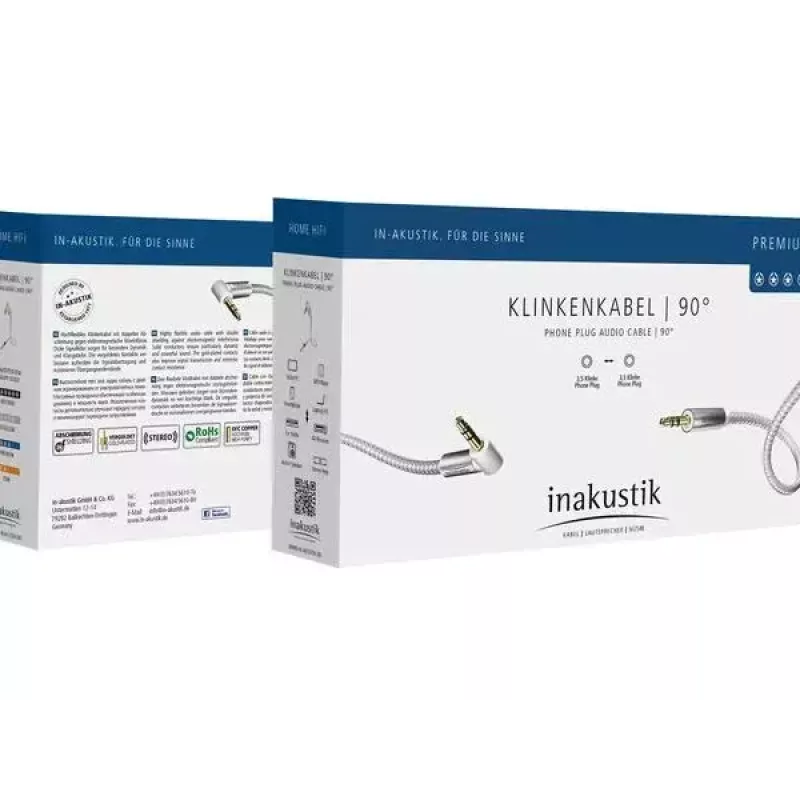 Audio kabelis Inakustik 004104015 1,5 m 3,5 mm sidabrinis baltas