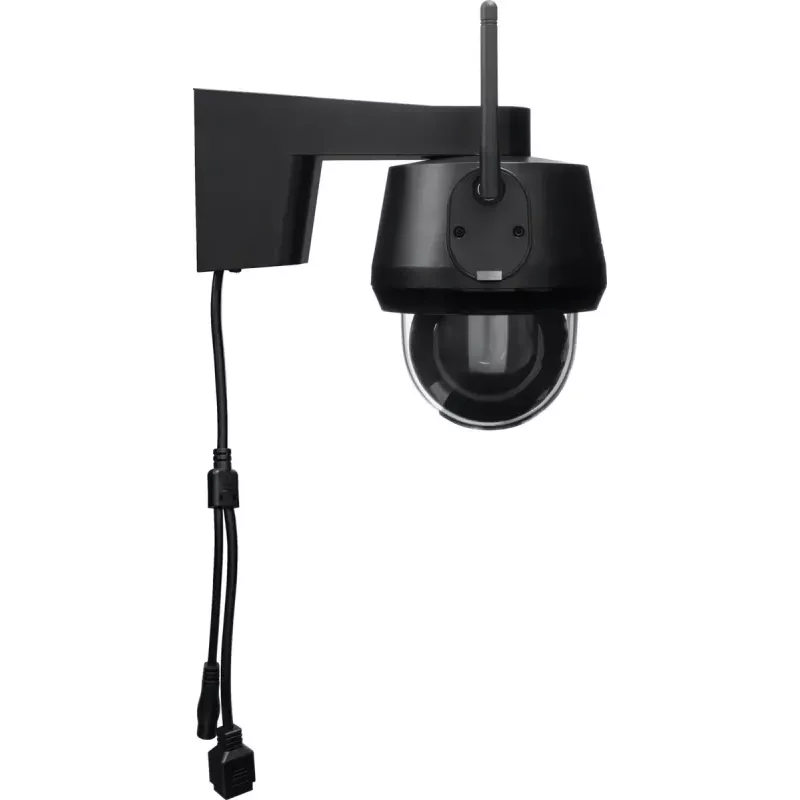 IP kupolinė apsaugos kameros ABUS PPIC52520B lauke, laidinė ir belaidė, 4K 3840x2160 8MP, 4 mm, 1/2,8 colio CMOS, montavimas ant sienos, juoda