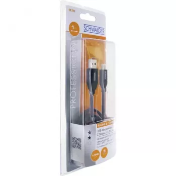 USB laidas Schwaiger CK 3141 USB 3.2 Gen 1 1m USB A USB C juodas