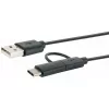USB laidas Schwaiger CK 3112 USB 2.0 1m USB A Micro-USB B juodas