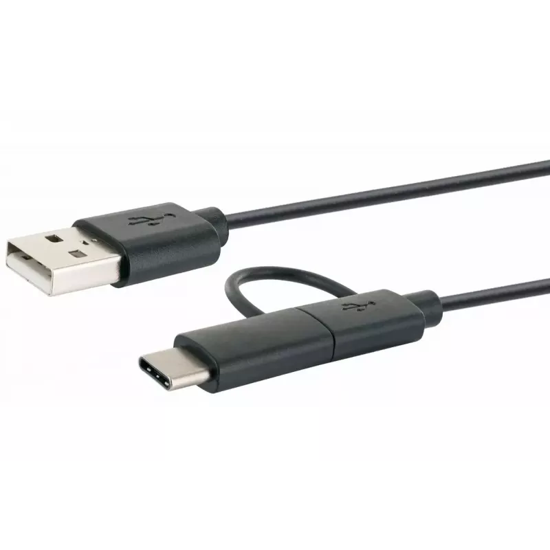 USB laidas Schwaiger CK 3112 USB 2.0 1m USB A Micro-USB B juodas