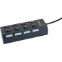 USB šakotuvas Schwaiger UH4013 2.0 480 Mbit/s Juodas
