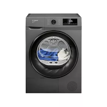 Laisvai pastatoma priekinio pakrovimo džiovyklė su šilumos siurbliu BOMANN WPT7154T – 8 kg, juoda/pilka, 64 dB, energijos klasė D