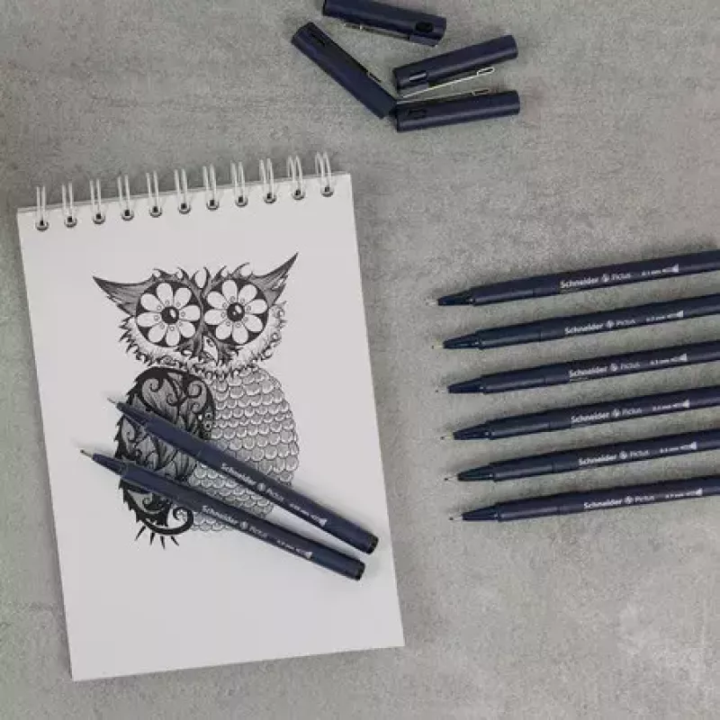 Fineliner Schneider Pictus Black 8 vnt.