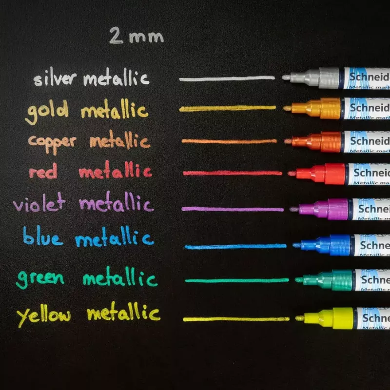 Žymekliai metallic Schneider ML01111501 Copper Gold Silver Violet 4 vnt.