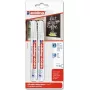 Chalk Marker Edding 2 4095 White – daugkartinio naudojimo skystos kreidos markeris, balta rašalu, plonu antgaliu