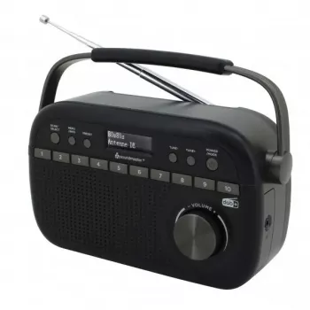 Priedinis radijas Soundmaster DAB280 – DAB+, FM, analoginis ir skaitmeninis, 1,2 W, juodas, AC/Baterija