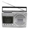 Nešiojamas kasečių grotuvas Soundmaster RR20SI – FM/MW/SW radijas, 3 W RMS, 3,5 mm ausinės, juodas/sidabrinis