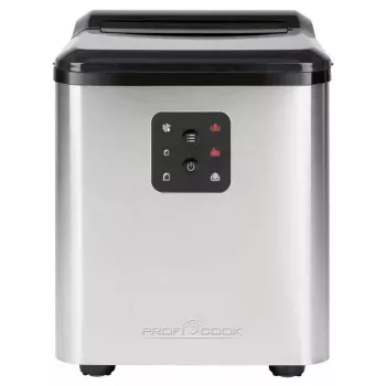 Ledų gamintojas ProfiCook PC-EWB 1253 — 12 kg/24h, 1,5 L talpa, 2 dydžių kubeliai, 120 W, juodai pilkas