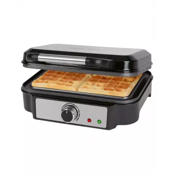 Vaflių keptuvė ProfiCook PC-WA 1240 2 vafliai 1000 W juoda nerūdijantis plienas