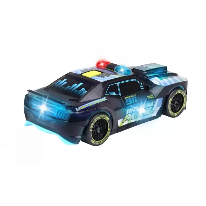 Policinis automobilis Dickie Toys Rhythm Patrol Streets N Beatz 20 cm su trinties varikliu, šviesomis ir muzika