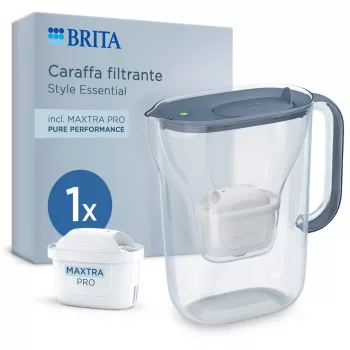 BRITA Style Essential 2,4 L vandens filtro ąsotis, akmens spalvos, permatomas