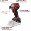 Akumuliatorinis smūginis veržliaraktis EINHELL TP-CI 18/250-C Li BL, 18 V, bešepetėlis – tik įrankis (be akumuliatoriaus ir įkroviklio)