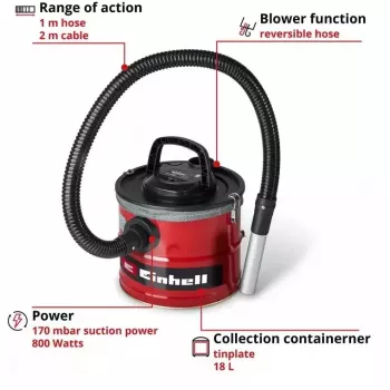 Pelėsių siurblys EINHELL TC-AV 1830 D 18 L (2351662)
