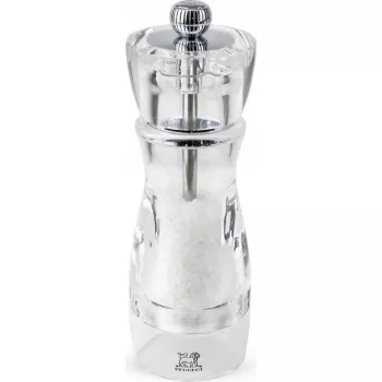 Druskos malūnėlis PEUGEOT VITTEL permatomas akrilas 16 cm, rankinis malūnėlis stalui