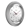 Mebus 19454 radijo valdomas laikrodis apvalus sidabrinis baltas 25 cm AA baterijos
