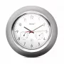 Mebus 19454 radijo valdomas laikrodis apvalus sidabrinis baltas 25 cm AA baterijos