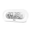 Skaitmeninis žadintuvas Mebus 25808 Oval White Blue backlight Battery AAA