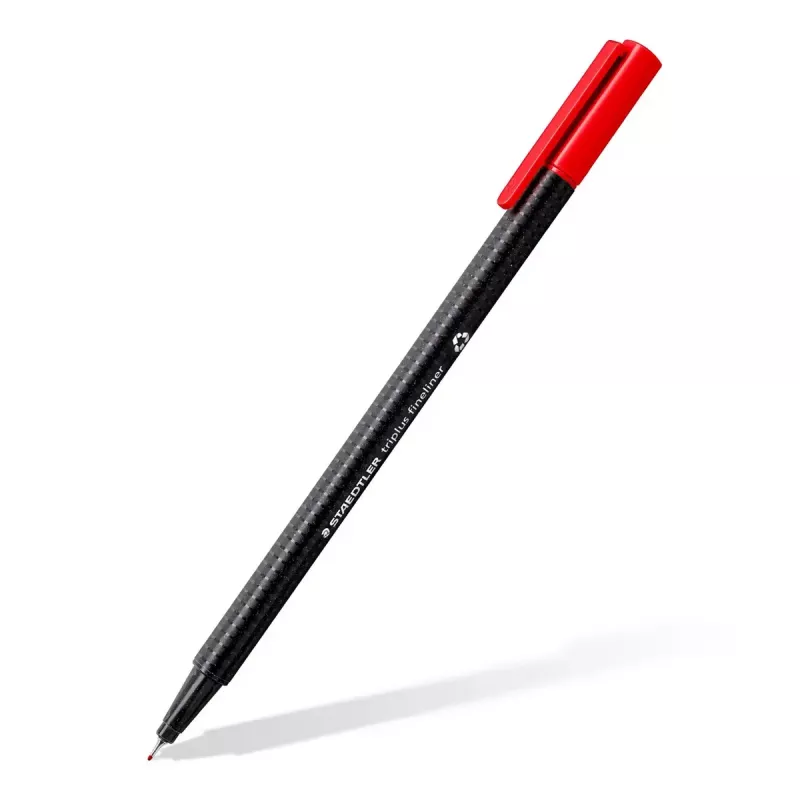 Finelineris Staedtler 334-S BK4 Ultra Fine juoda, mėlyna, žalia, raudona 4 vnt.