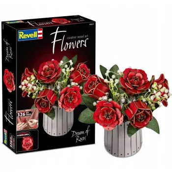 Medinis konstravimo rinkinys REVELL Creative Wood Art Flowers — Dream of Roses