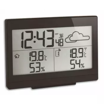Oro stotelė vidaus / lauko tfa dostmann Casa White LCD belaidė 0.433 GHz, AA 1,5 V, 141×100×48 mm