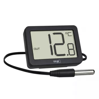 Elektroninis aplinkos termometras TFA-Dostmann 30.1066.01 Vidaus / lauko juodas